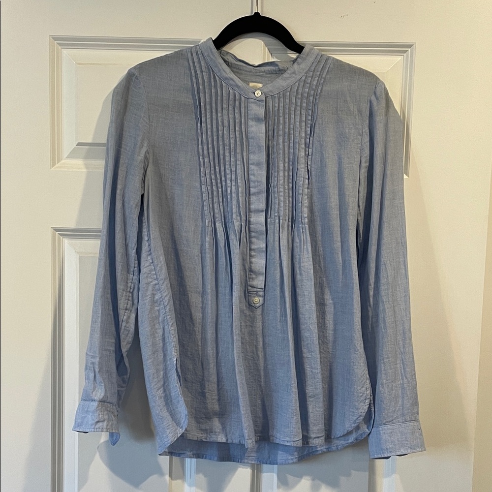 Light Blue Pleated Shirt
